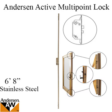 Andersen Active Multipoint Lock, Fwh68 Door - Stainless Steel - 2578191